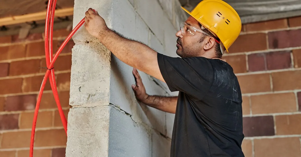 A general contractor in a hard hat working on a jobsite, the kind of business an SEO company for contractors helps get found.