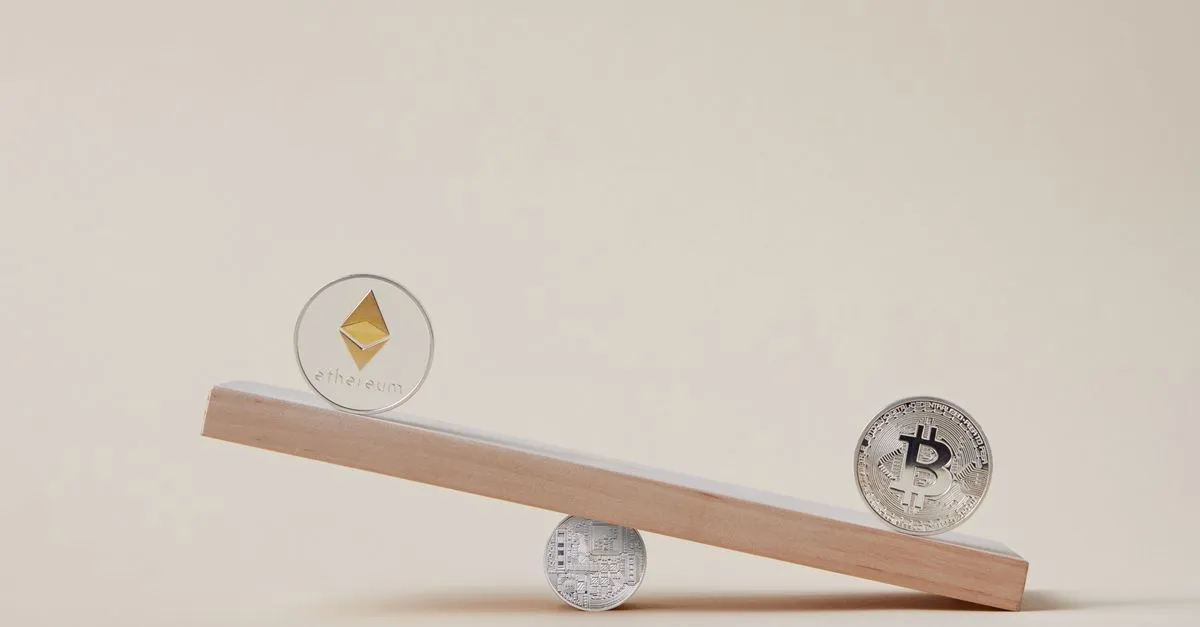 Coins balanced on a scale, weighing the trade-offs of SEO against PPC.