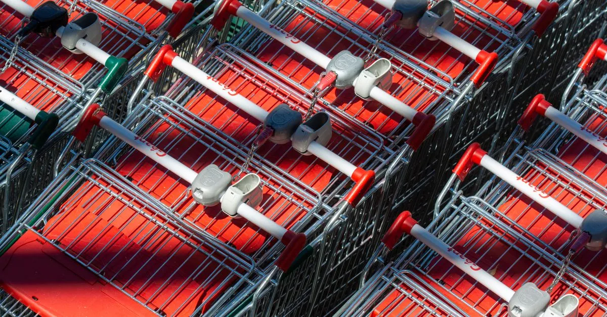 Rows of shopping carts, representing a business with many locations to manage.