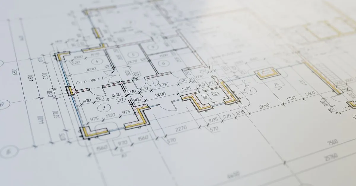 An architectural floor plan laid out in detail, standing in for the clean structure and schema that make content easy for AI to parse.